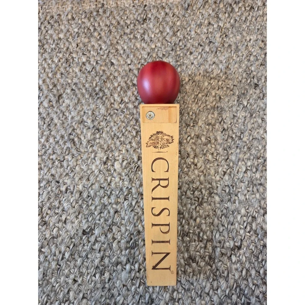 Crispin Cider Co Figural Apple Original Wooden Beer Tap Handle 12''